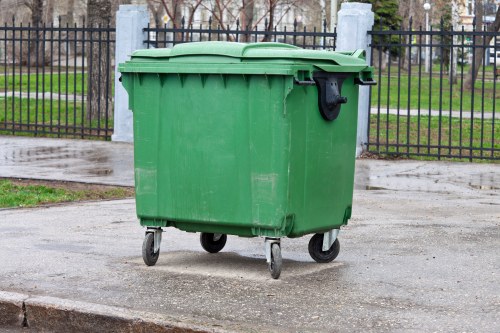 Professional team handling debris removal
