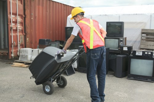 Commercial recycling services in action