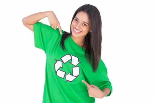 Professional waste clearance team at work